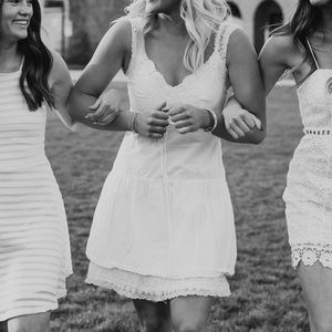 White Dress with Lace Detail